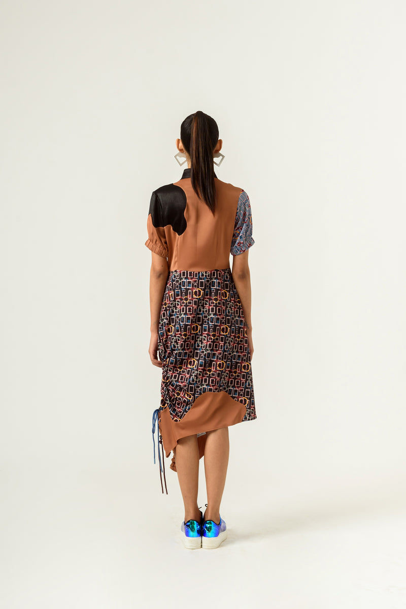 Torment Half and Half Shirt-Dress - siddhantagrawal
