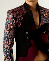 Torment Print Blazer - siddhantagrawal