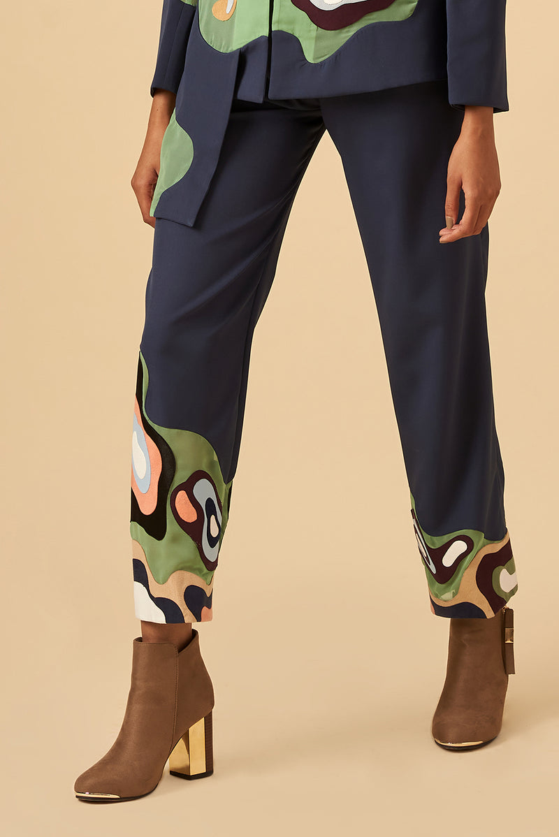 UNDEFINED APPLIQUE TROUSERS - siddhantagrawal