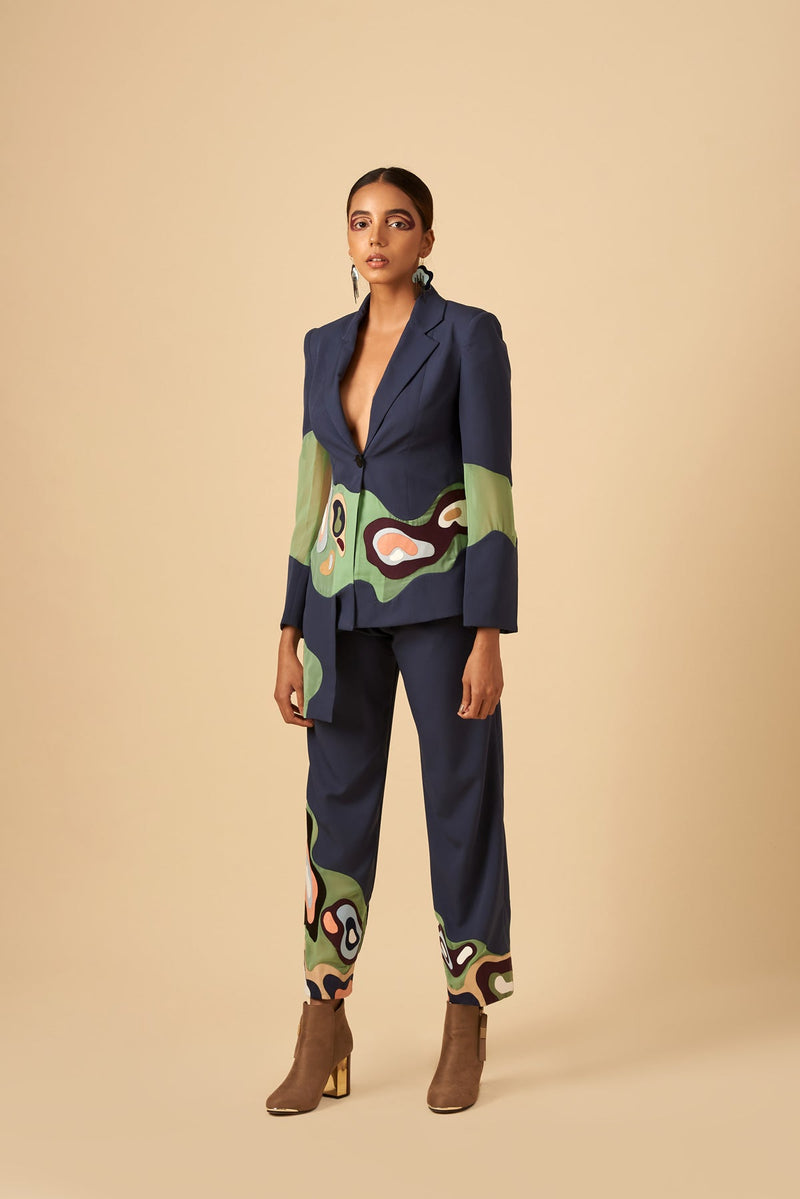 UNDEFINED APPLIQUE TROUSERS - siddhantagrawal