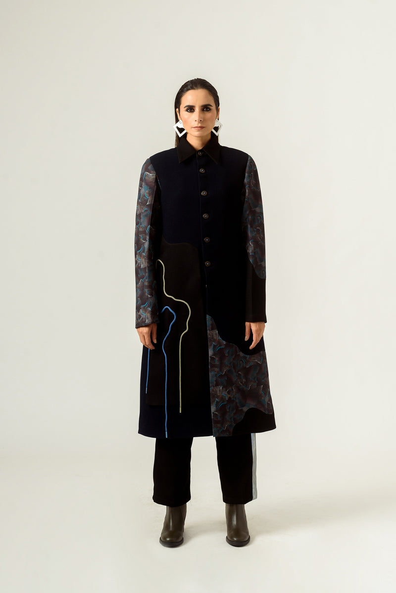 Unisex Agitation Panelled Trench Coat - siddhantagrawal