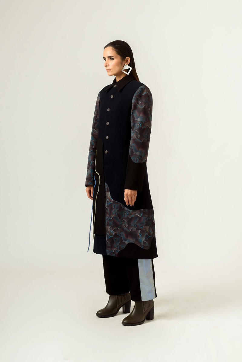 Unisex Agitation Panelled Trench Coat - siddhantagrawal