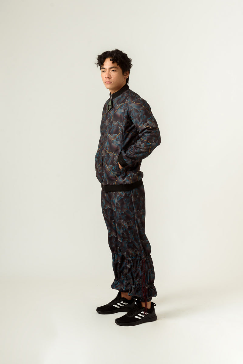 Unisex Agitation Print Bomber Jacket - siddhantagrawal