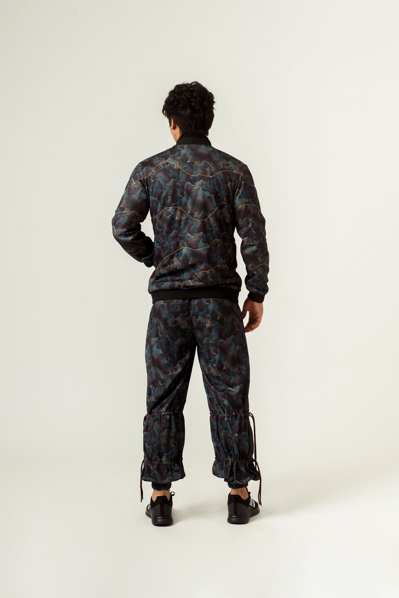 Unisex Agitation Print Bomber Jacket - siddhantagrawal