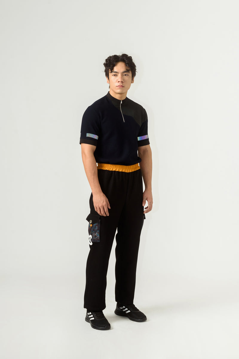 Unisex Orange Elastic Trousers - siddhantagrawal