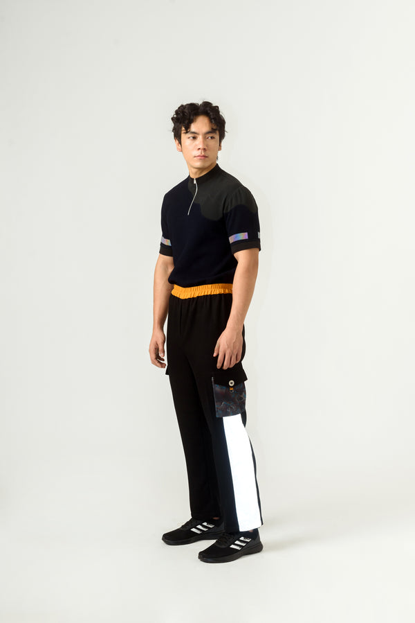 Unisex Orange Elastic Trousers - siddhantagrawal