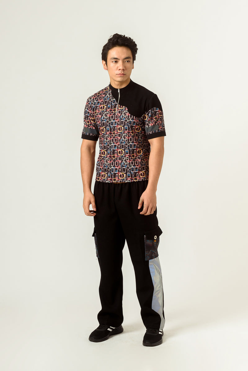 Unisex Torment Print T-Shirt with Reflector - siddhantagrawal