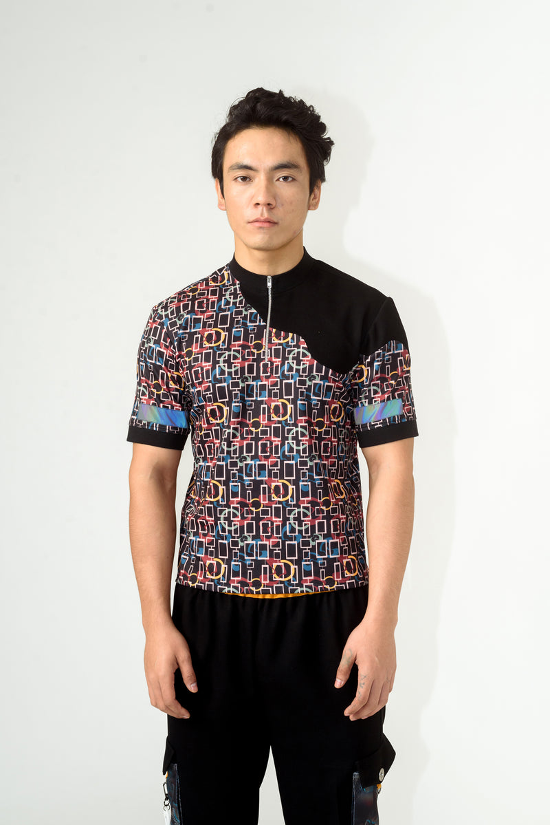 Unisex Torment Print T-Shirt with Reflector - siddhantagrawal