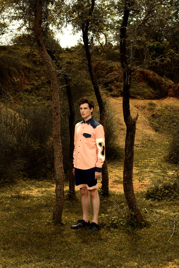VARIEGATED COLOUR BLOCK PLAY 
MENS SHIRT - siddhantagrawal