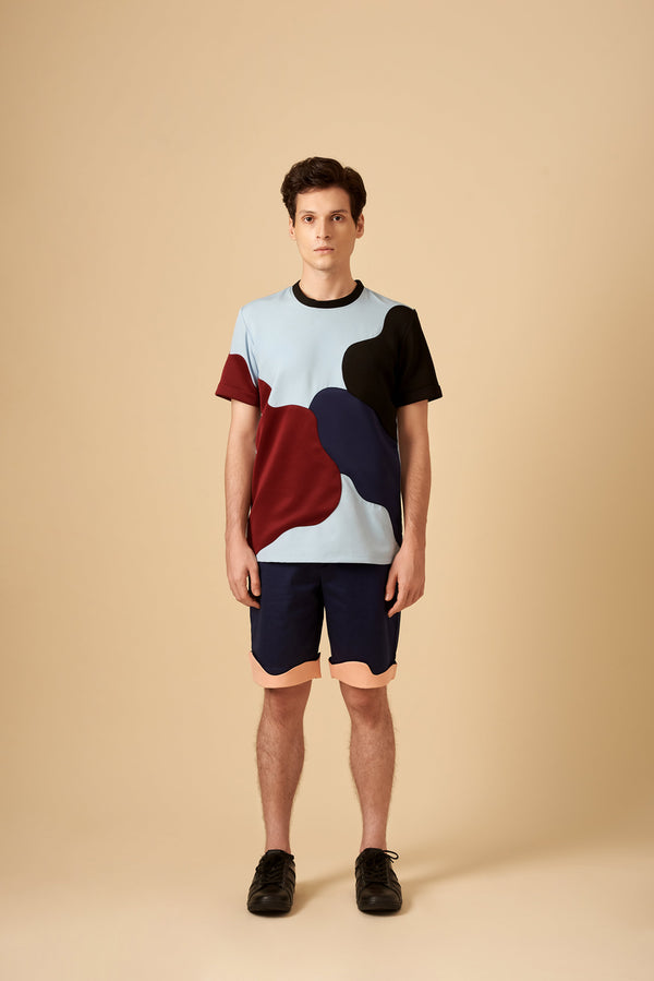 VARIEGATED COLOUR BLOCK PLAY 
MENS T-SHIRT - siddhantagrawal