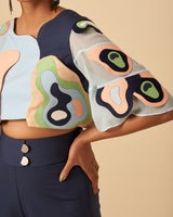 VARIEGATED COLOUR BLOCK TOP - siddhantagrawal