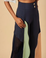 VARIEGATED COLOUR BLOCK TROUSER - siddhantagrawal
