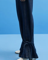 Denim Tie-Up Trousers - siddhantagrawal
