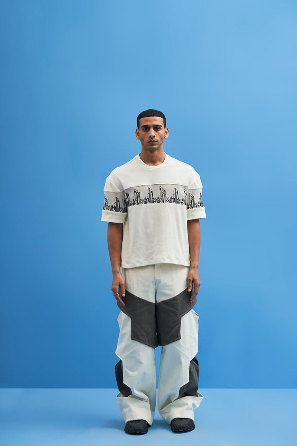 Off-White Coastline Embroidered T-Shirt - siddhantagrawal
