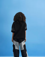 Black Structured Layered Trousers - siddhantagrawal