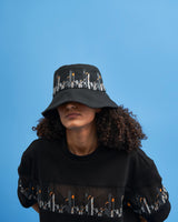 Black Coastline Embroidered T-Shirt - siddhantagrawal