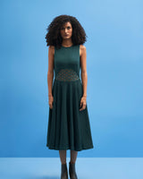 Green Crane Lace Dress