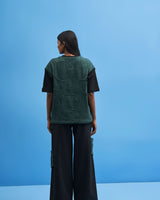 Black Shoji Patch Work T-Shirt - siddhantagrawal