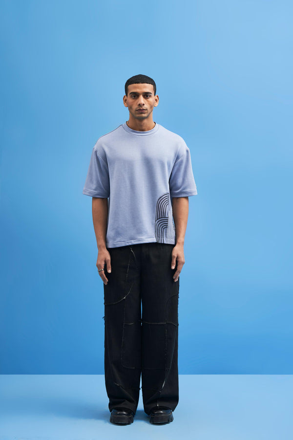 Black Shoji all-over Patchwork Trousers - siddhantagrawal