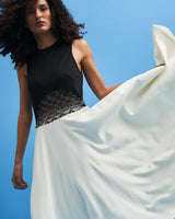Ombre Crane Lace Dress - siddhantagrawal