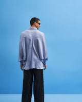 Steel Blue Batwing Shirt - siddhantagrawal