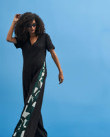Black Lunette Embroidered Jumpsuit - siddhantagrawal