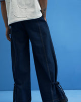 Denim Tie-Up Trousers - siddhantagrawal