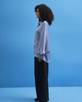 Steel Blue Batwing Shirt - siddhantagrawal