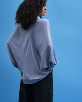 Steel Blue Batwing Shirt - siddhantagrawal