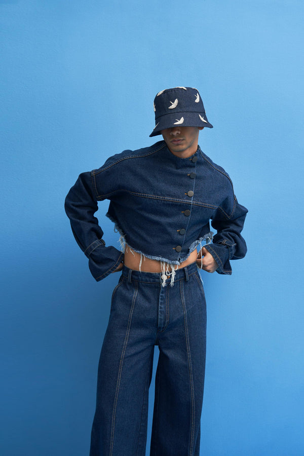 Denim Cropped Jacket - Image 6
