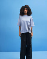Steel Blue Chrysler Hand-Embroidered T-Shirt - siddhantagrawal