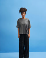 Grey Chrysler Hand-Embroidered T-Shirt - siddhantagrawal