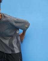 Grey Chrysler Hand-Embroidered T-Shirt - siddhantagrawal