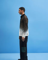 Ombré Crane Mesh Shirt - siddhantagrawal